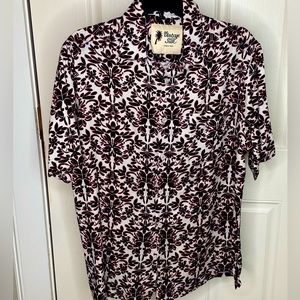 Vintage Silk. Size Med. red/navy/white like new minimal wear 1-2 x's